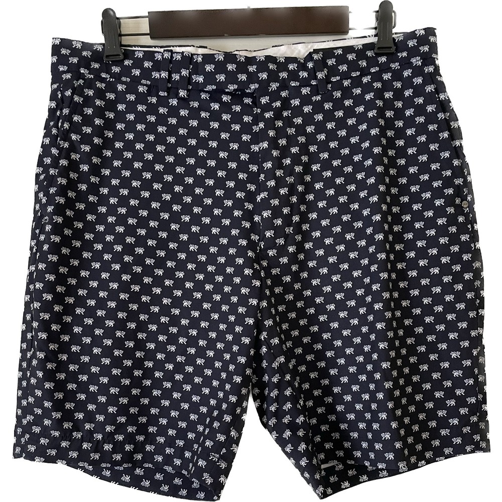 Ralph Lauren RLX Performance Golf Shorts Mens 34 Navy Blue Lions Ivy Mascot